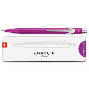 Mikrotužka CARAN D'ACHE 844 Colormat-X 0,7 mm, fialové saténové hliníkové šestihranné tělo 844.605