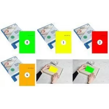 Fluorescenčně oranžové samolepicí etikety A5 RILLPRINT B84323 210 x 148 mm 100 listů pro inkoustové laserové barevné laserové tiskárny