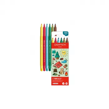 Sada fixů Caran d'Ache Fibralo Kawaii Swiss, 6 ks, inkoust na vodní bázi 185.804