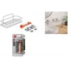 Nástěnné regály Metaltex Reflex Luxy Vacuum-Fix stříbrné 1patrové 403329000