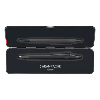 Mikrotužka CARAN D'ACHE Fixpencil BLACK CODE, 2 mm, matné černé šestihranné hliníkové tělo 22.496