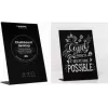 EUROPEL L-Standard Tabletop Display A6 Chalkboard Black 356287