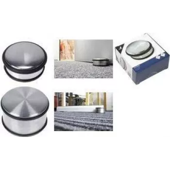 Kangaro K-11000 pochromovaný kovový zarážka dveří, průměr 100 mm, výška 45 mm, 1,25 kg