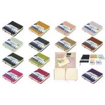 KANGARO K-861250 Sketchbook, 80 Sheets, 120 x 120 mm, Hot Pink PU Hardcover, Cream 140 gsm Paper