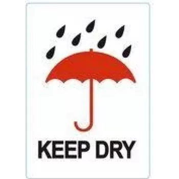 RILLPRINT KEEP DRY permanentní výstražné samolepky, bílo-červeno-černé, 74 x 105 mm, 500 etiket na roli 76960