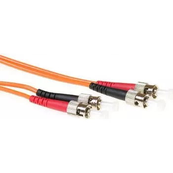 Optický patch kabel ACT 0,5 m LSZH multimode 62,5/125 OM1 duplex ST/ST (RL1000)