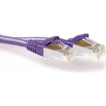 Síťový propojovací kabel ACT FB2305 Cat6a S/FTP LSZH, 5 m, fialový