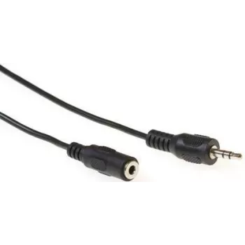 Audio kabel ACT AK2031, 5 m, 3,5 mm samec na samec, černý