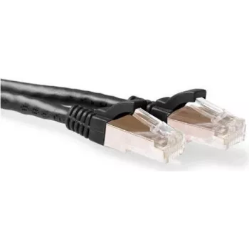 Patch kabel ACT 15 m CAT6a S/FTP s ochranou západky, černý FB6915