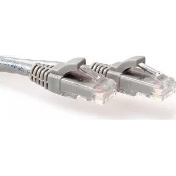 Patch kabel ACT šedý 0,25 m U/UTP CAT6 s ochranou západky s konektory RJ45 (IS8052)