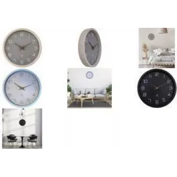 Nástěnné hodiny Quartz NEXTIME NXT ECO 300 mm modré pouzdro bílý ciferník černé číslice 7373BL