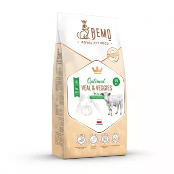 Suché krmivo pro psy BEMO Optimal telecí & zelenina Medium/Large – 15kg