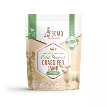 Suché krmivo pro psy BEMO Cold Pressed jehněčí z pastevního chovu 1kg