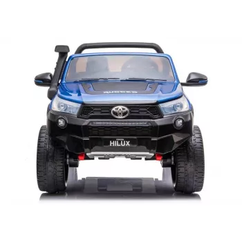 LEAN CARS Toyota Hilux DK-HL850 elektrické dětské autíčko, modrý lak, 4x4, 2 místa, dálkové ovládání, LED světla, MP3, Bluetooth