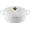Oválný litinový hrnec Le Creuset 31 cm / 6,3 l bílý