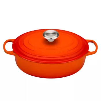 Le Creuset litinový oválný hrnec 27cm 3,4L vulkanicky oranžový