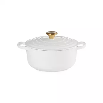 Litinový hrnec LE CREUSET kulatý 24 cm 4,2 l bílý