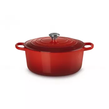 Kulatý litinový hrnec Le Creuset 34 cm 12 l červený