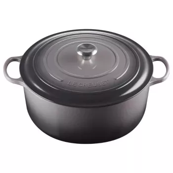 Kulatý litinový hrnec LE CREUSET 34 cm 12 l šedý