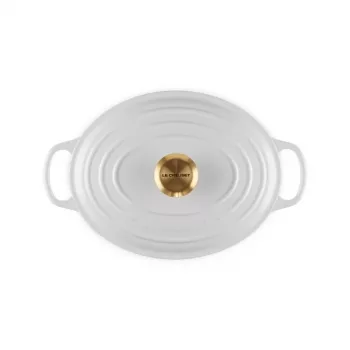 Ovalný smaltovaný litinový pekáč LE CREUSET 27 cm 4,1 L, bílý