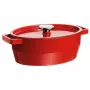 Oválný pekáč z litiny Pyrex 5,8 l červený 33x25 cm