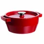 Kulatý litinový hrnec Pyrex 3,6 l Ø24 cm červený