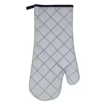 Žáruvzdorná grilovací rukavice ASI COLLECTION 18x38 cm stříbrná s černými švy