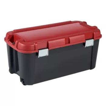 Box KETER DIY s víkem Totem 80L 79,5x39,5x37,1cm černo-červený