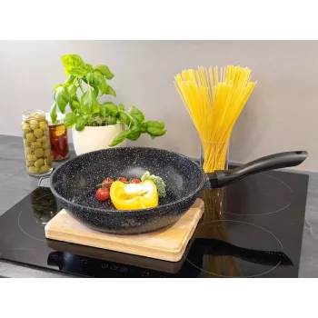 Zilner ZL-8635 Marble 17-Piece Cookware Set, Black