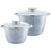 Zilner Marble Cookware Set 4-Piece Grey ZL-7066