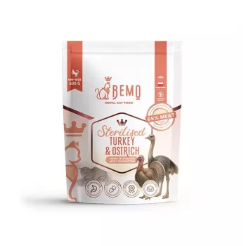 BEMO Cat Sterilised krůta a pštros - suché krmivo pro kočky - 500g