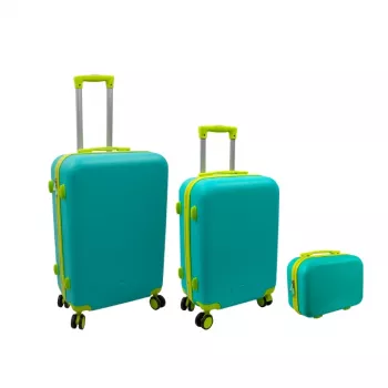 Sada zásuvkových úložných boxů ORDINETT, 3 ks, 60 l + 43 l + 15 l, zelená
