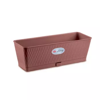 Květináč Liberty STEFANPLAST 50x18x16 cm hnědý