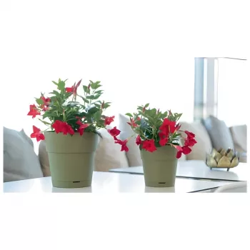 Květináč s podmisou STEFANPLAST Ethica Ø40x39 cm zelený