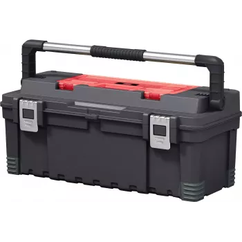 Kufr na nářadí KETER DIY Hawk 26 s organizérem, 66 x 28,7 x 26,6 cm, černý/červený