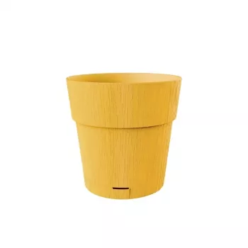 Květináč s podmisou STEFANPLAST Ethica Ø20x19 cm hořčicově žlutý