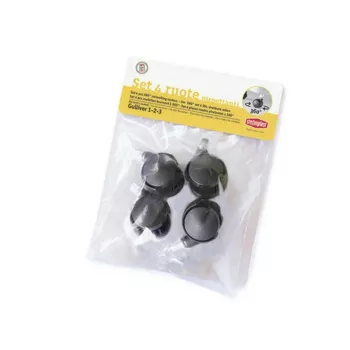 STEFANPLAST sada 4 otočných koleček pro přepravky pro domácí mazlíčky Gulliver 1/2/3 - černá
