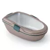 Kočičí toaleta STEFANPLAST Furba Chic Maxi 69,5x47x26 cm světle šedá/zelená