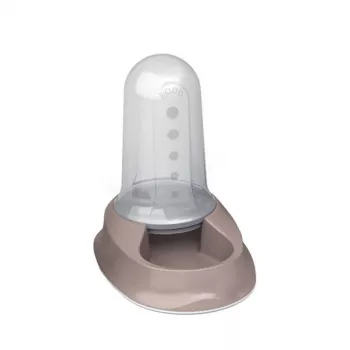 STEFANPLAST Chic 2 l automatické krmítko a napáječka pro domácí mazlíčky, světle šedá, 32 x 21 x 29 cm