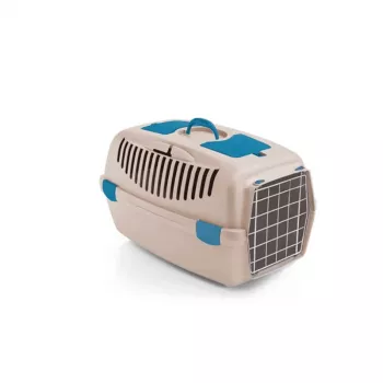 STEFANPLAST přepravka Gulliver 2 s kovovými dvířky 55x36x35 cm bílý travertin