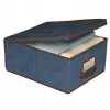 ORDINETT Foldable Fabric Storage Box 50 x 40 x 25 cm Blue
