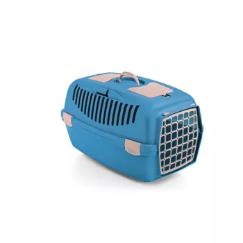 STEFANPLAST přepravka Gulliver 2 s plastovými dvířky 55x36x35cm modrá