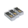 ORDINETT Top Class organizér sada 3dílná malá čirý plast úložný do zásuvky na stůl 30,5x10x7,5cm