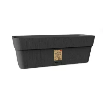 Květináč STEFANPLAST Ethica s miskou 50x18x17 cm šedý