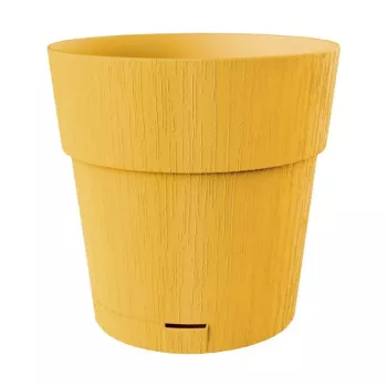 Květináč STEFANPLAST Ethica s miskou Ø40x39 cm hořčicově žlutý