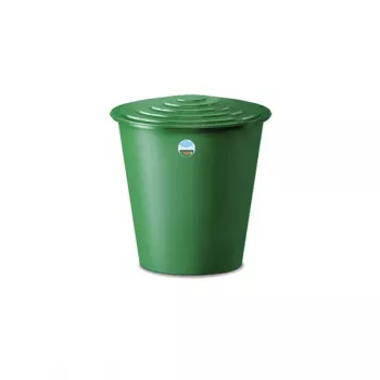 Sud na vodu STEFANPLAST 210L s víkem a kohoutkem Ø76,5x84cm zelený