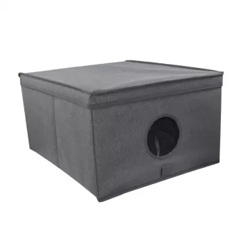 Skládací box ORDINETT velikost L 50x40x25 cm šedý