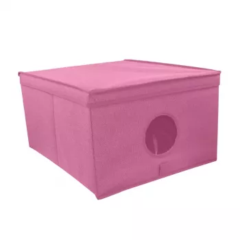 Skládací box ORDINETT L 50x40x25 cm s květinovým vzorem
