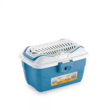 Přepravní box STEFANPLAST Mini Gulliver 40x30x24 cm bílý/modrý
