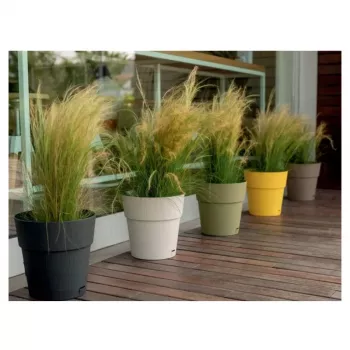 Květináč STEFANPLAST Ethica s miskou Ø40x39 cm bílý